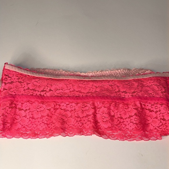 PINK Victoria’s Secret Lace Ombre‎ Strapless Bandeau Bra Ruched Tube Top Sz S - Picture 14 of 16